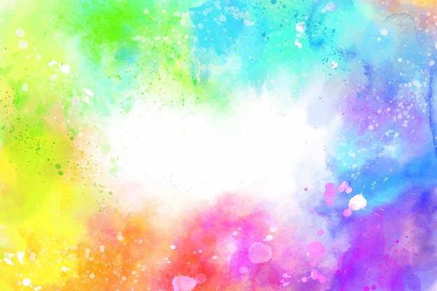 Watercolor rainbow background design