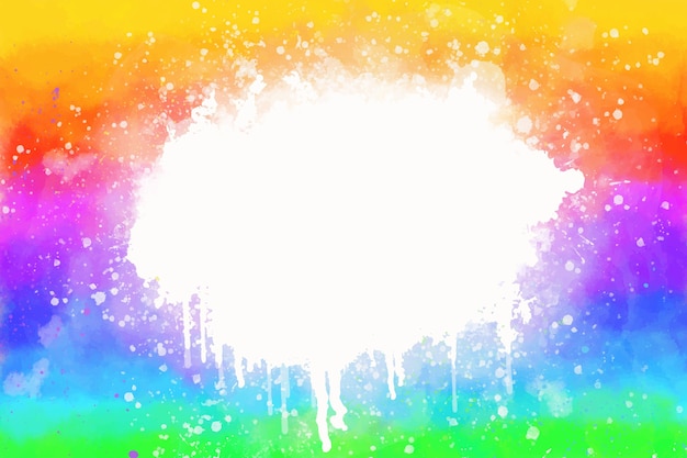 Watercolor rainbow background design