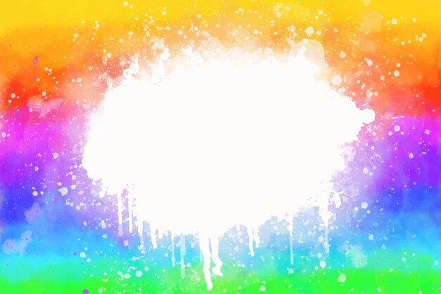 Watercolor rainbow background design