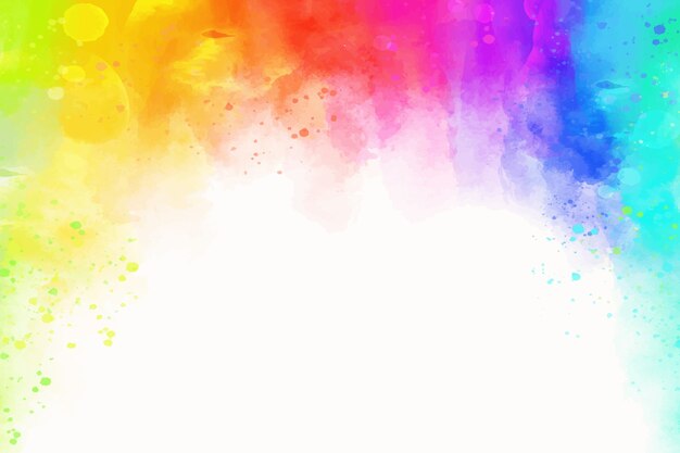 Watercolor rainbow background design