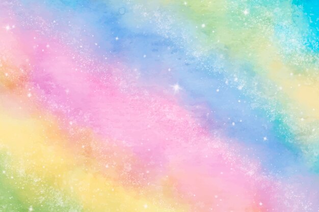 Watercolor rainbow background design