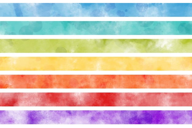 Free vector watercolor rainbow background