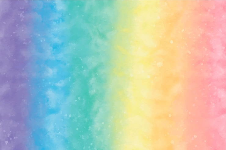 ฟรี Vector watercolor rainbow background