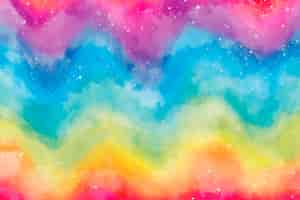 Free vector watercolor rainbow background