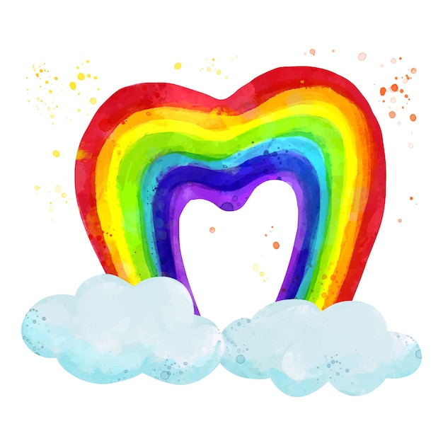 Free Vector watercolor rainbow