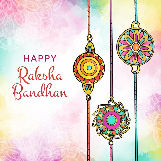 Free Vector watercolor raksha bandhan concept