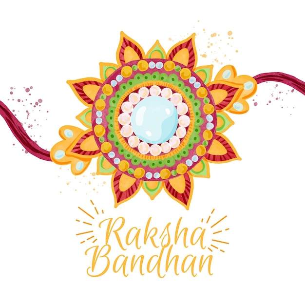 Free Vector watercolor raksha bandhan