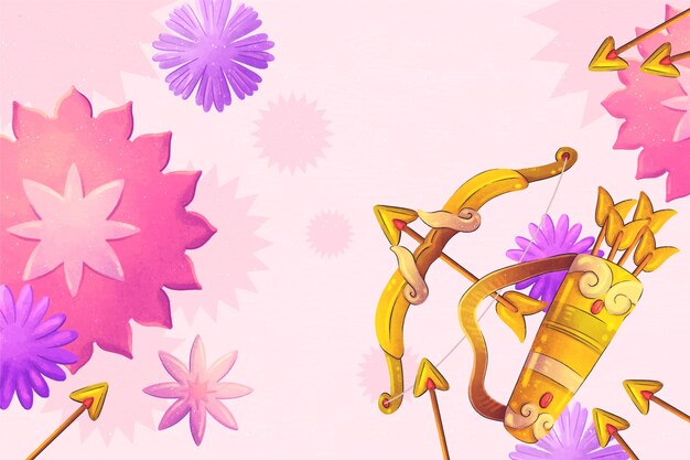 watercolor ram navami background
