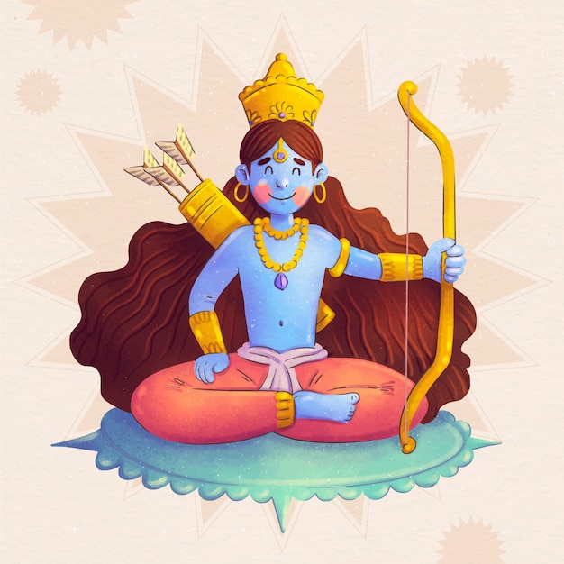 Illustrazione dell'acquerello ram navami