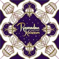 Vettore gratuito concetto dell'acquerello ramadan kareem