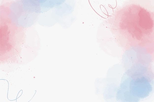 Watercolor red and blue shapes background