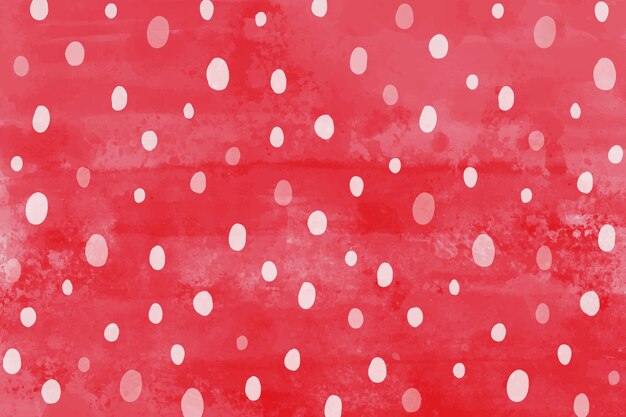 Watercolor red polka dot background