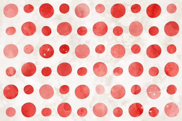 Free vector watercolor red polka dot background