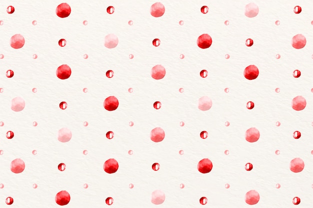 Watercolor red polka dot background