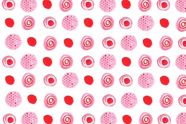 Watercolor red polka dot background