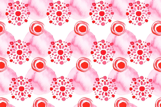 Free vector watercolor red polka dot background