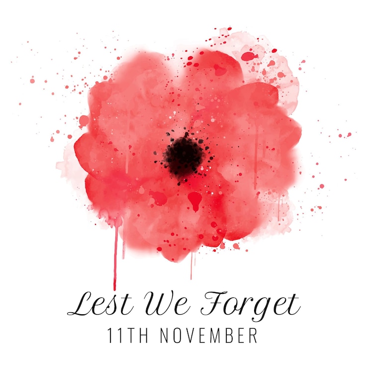 Free Vector watercolor remembrance day background
