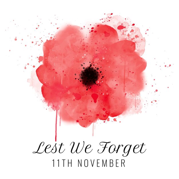 Watercolor remembrance day background