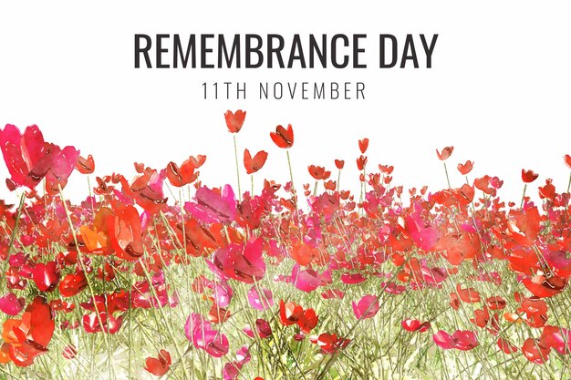 Watercolor remembrance day background