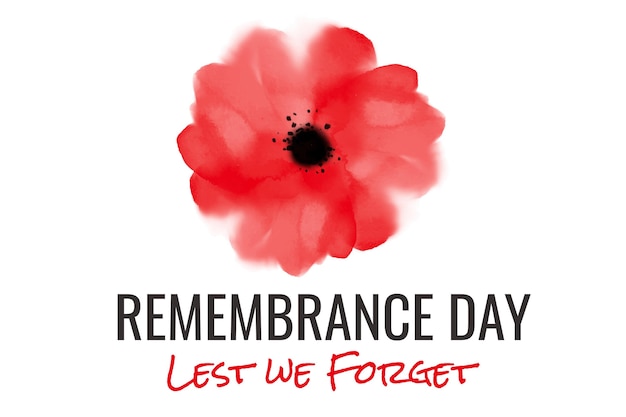 Watercolor remembrance day background