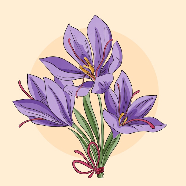 Free vector watercolor saffron illustration