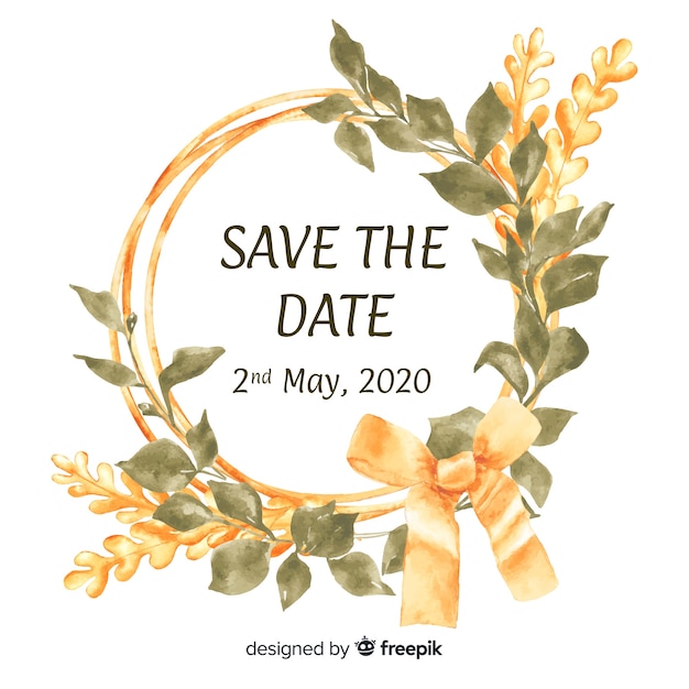 Watercolor save the date