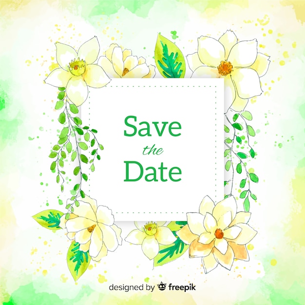 Watercolor save the date