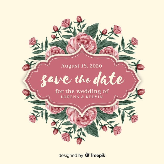 Watercolor save the date