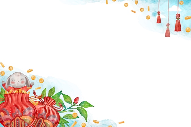 Free vector watercolor seollal background