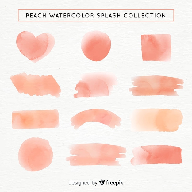 Watercolor shapes collection Free Vector