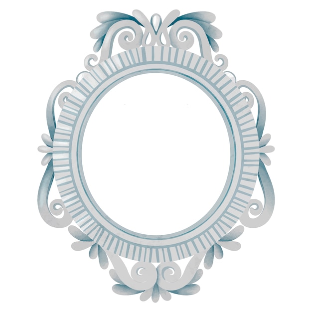 Watercolor silver frame design