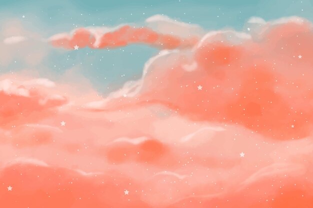 Акварельная живопись небо акварель пастель фон неба
