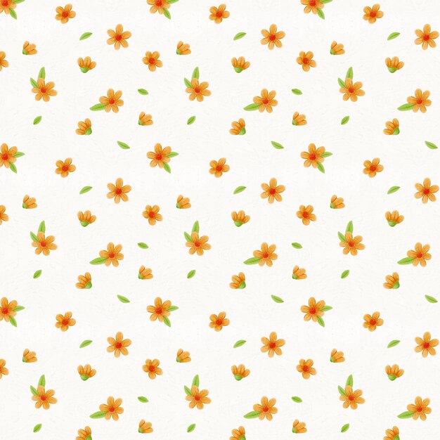 Watercolor small flowers pattern design