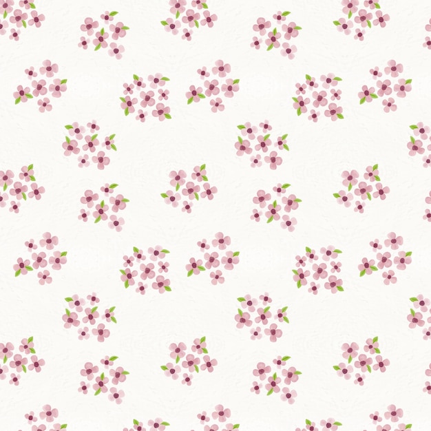 Watercolor small flowers pattern design