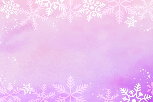 Free vector watercolor snowflake border