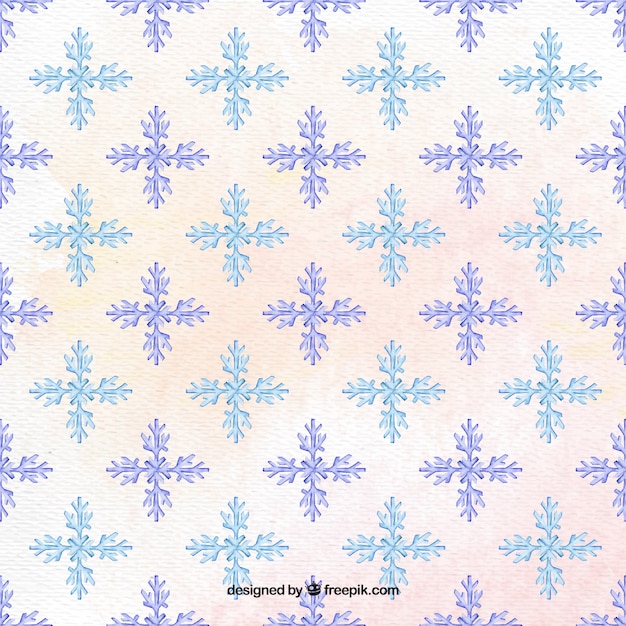 Watercolor snowflake pattern