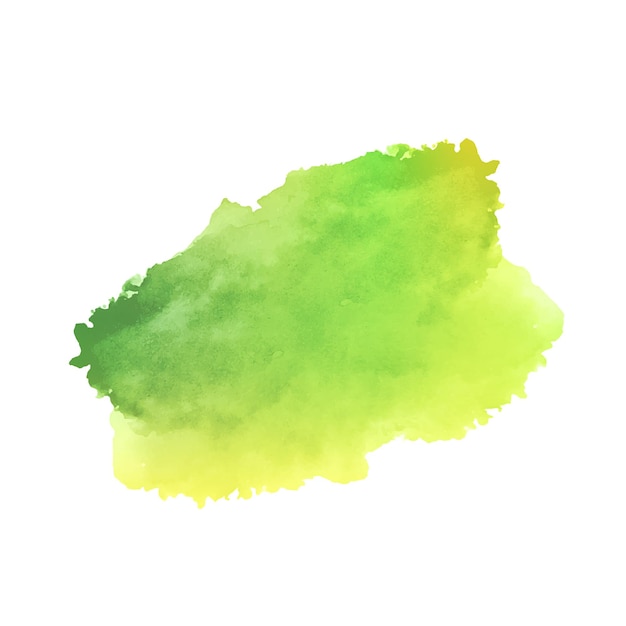 Watercolor soft green splash stain design background vector