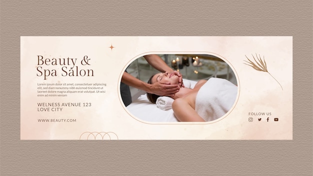 watercolor spa facebook cover