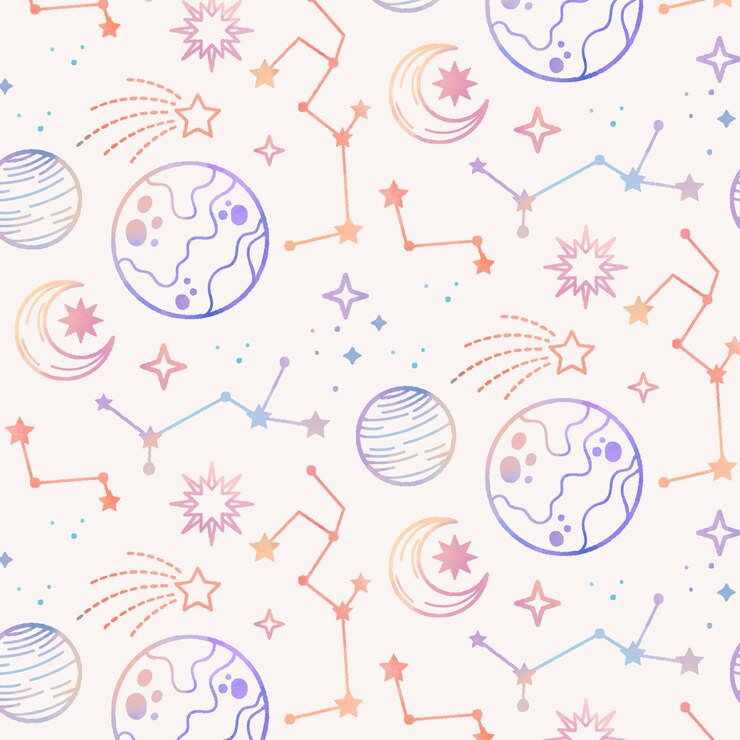 Free Vector watercolor space pattern design