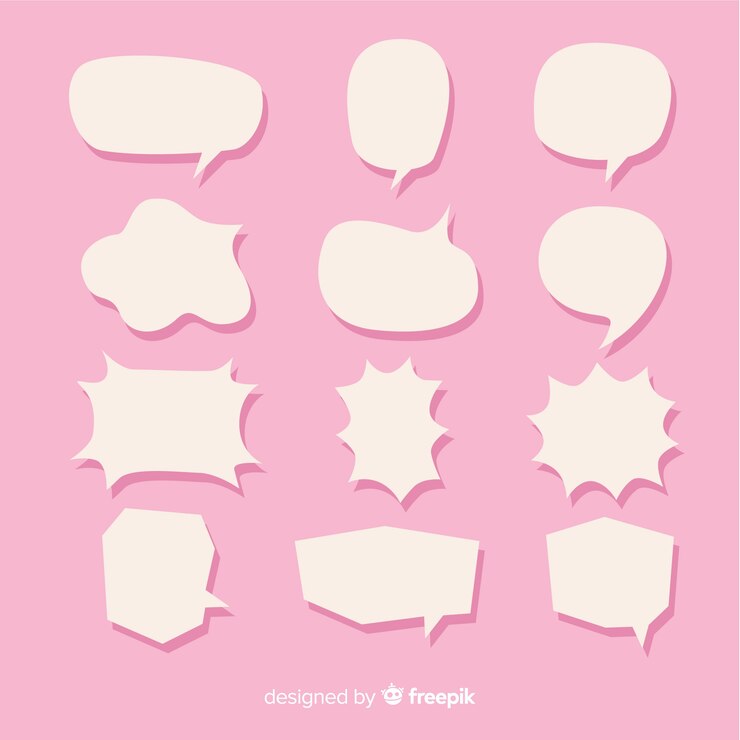Free Vector watercolor speech balloons set