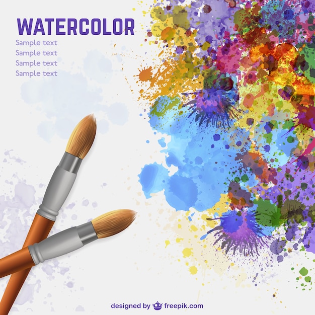 Free vector watercolor splashes background