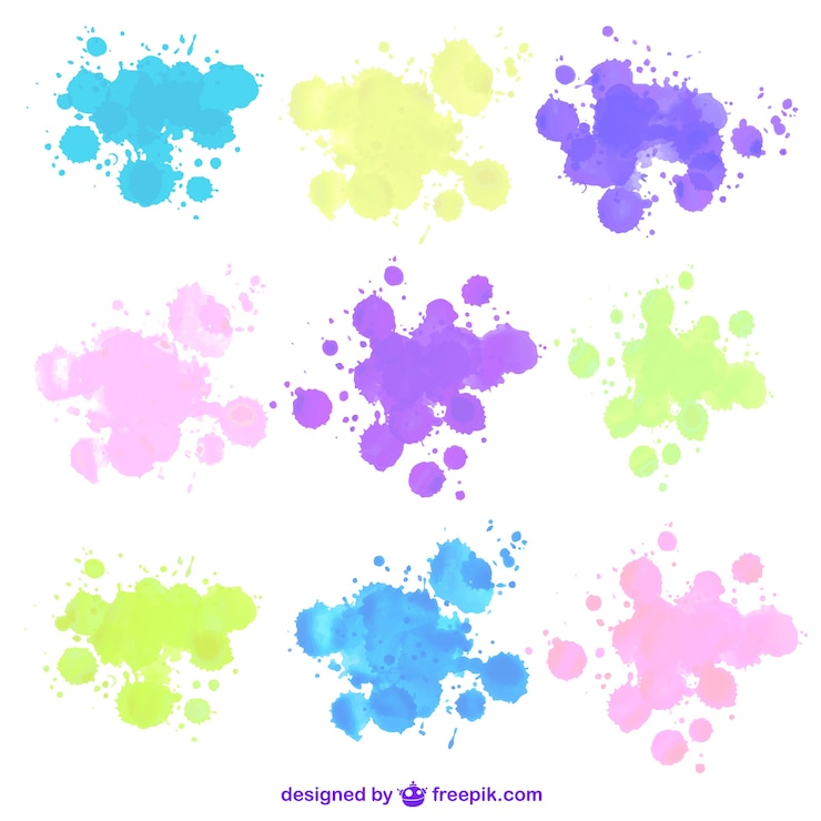 Free Vector watercolor splashes