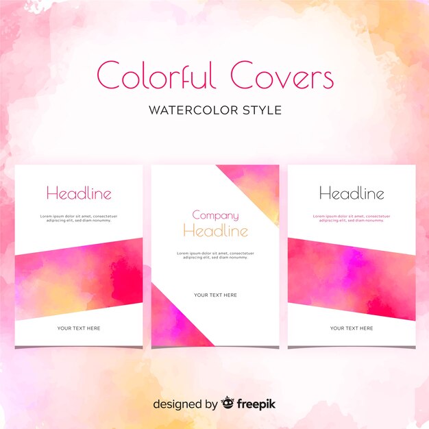 watercolor spots brochure template