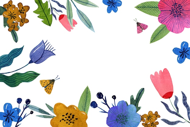 Free vector watercolor spring background concept