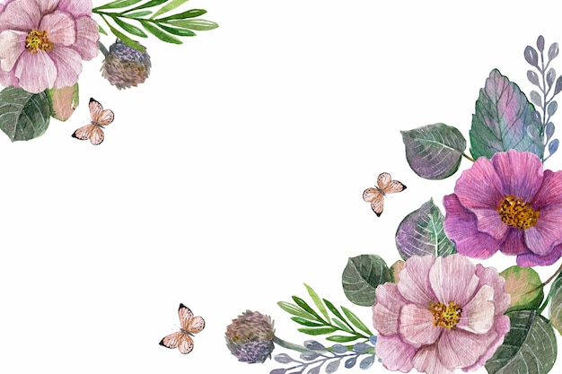 Watercolor spring background theme