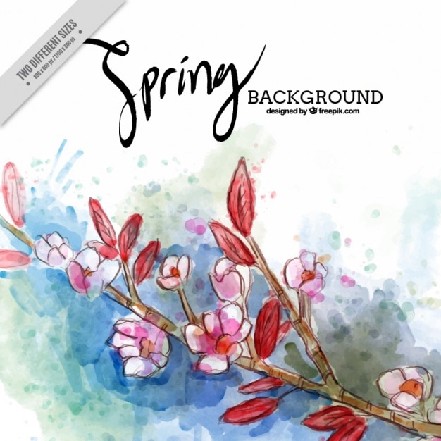 Free vector watercolor spring background