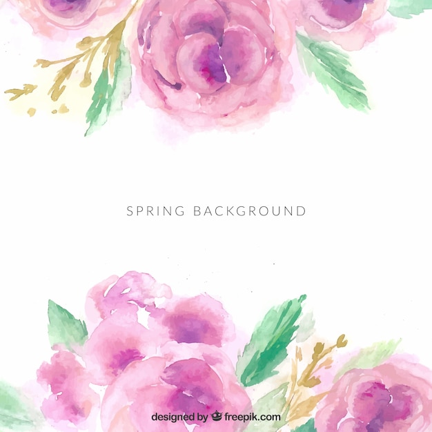 Watercolor spring background