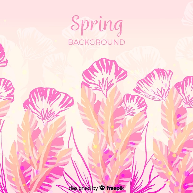 Watercolor spring background