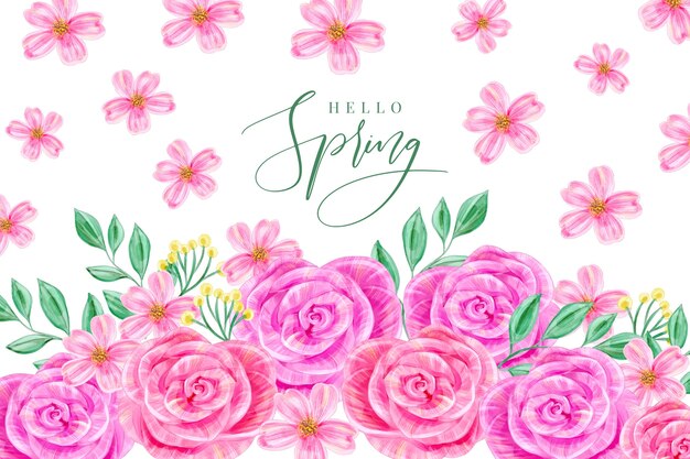 Free vector watercolor spring background