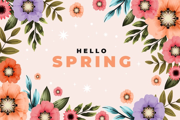 Free vector watercolor spring background